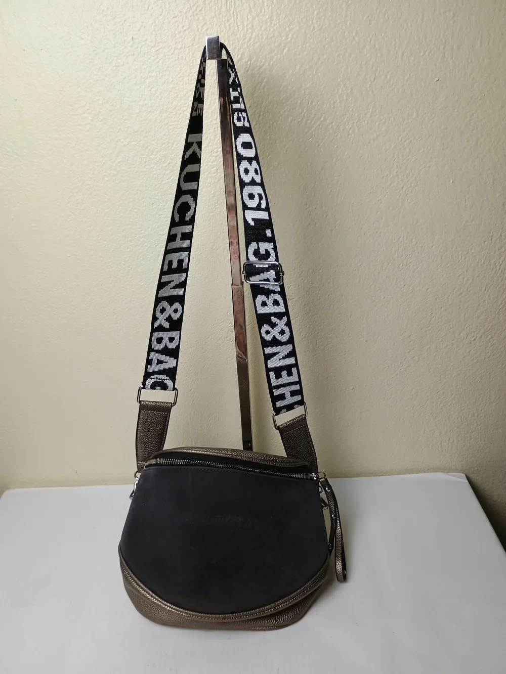 Kuchen & Bag Black and Brown Men's  Sling Bag Metallic - Unisex